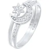 Elli Anillo 'Astro Halbmond Sterne' plata