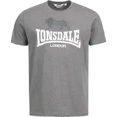 Lonsdale Camiseta 'Gargrave' gris oscuro / blanco
