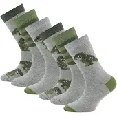 Ewers Calcetines 'Dino' gris / verde oscuro / offwhite