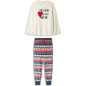 Gisela Pijama 'Set' marino / rojo / offwhite