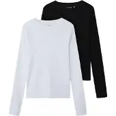TWO SOON Camiseta negro / blanco
