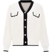 Carato Cárdigan negro / blanco