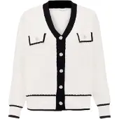 Carato Cárdigan negro / blanco