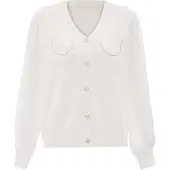 Carato Cárdigan blanco lana