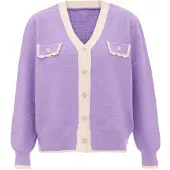 Carato Cárdigan crema / lavanda