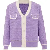 Carato Cárdigan lavanda / blanco