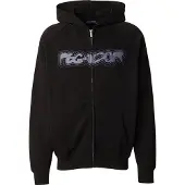 Pegador Sudadera con cremallera 'Anclar' gris basalto / negro