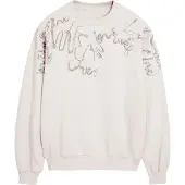 Desigual , Sudadera bordados, Algodon, Blanco, M