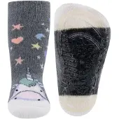Ewers Calcetines 'Einhorn' antracita / gris claro / lila pastel / rosa pastel