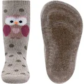 Ewers Calcetines 'Eule' beige oscuro / marrón rojizo / negro / offwhite