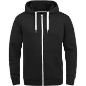 !Solid Sudadera con cremallera 'Olli' negro