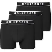 Schiesser Calzoncillo boxer negro / blanco