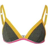 Banana Moon Top de bikini azul / azafrán / caqui / rosa
