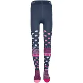 Ewers Leotardos 'Flipside Blumen' navy / altrosa / rosa claro