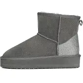 Gooce Botas 'Acacia' gris oscuro / plata