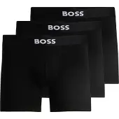 BOSS Calzoncillo boxer negro / blanco