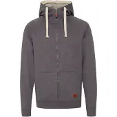 Blend Sudadera con cremallera 'Speedy' marrón / gris / blanco