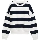 Tom Tailor DENIM Sudadera navy / blanco
