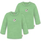 Normani Camiseta 'Taupo' beige / verde / manzana / blanco