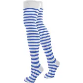 Normani Calcetines sobre la rodilla azul / blanco