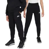 Nike Pantalón 'Club Fleece' negro / blanco