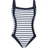 Sunflair Traje de baño azul oscuro / blanco