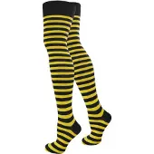 Normani Calcetines sobre la rodilla amarillo / negro