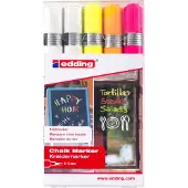 Edding 4095 Rotuladores de tiza blanca 5 unidades