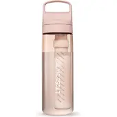 LifeStraw Go Cherry Blossom Pink GO-650ML-PNK BPA-Free Plastic, botella de agua con filtro de 2 fases, 650 ml