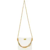 NAEMI Bolso de hombro oro / blanco