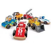 Hape Vehículos De Madera Wild Riders Con Animales Conductores