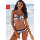 Venice beach Top de bikini 'Summer' navy / blanco
