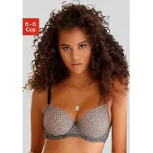 LASCANA Sujetador 'Invisible Pink' gris / negro