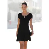 LASCANA Vestido de playa negro