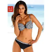 LASCANA Bikini negro / blanco