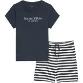 Marc O'Polo Pijama ' Mix & Match Cotton ' azul / blanco