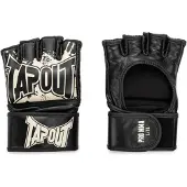 TAPOUT Guantes sin dedos 'MmaProFight' beige claro / negro