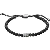 Fossil Pulsera negro / plata