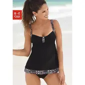 LASCANA Top de tankini negro