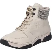 Rieker Botines con cordones crema / negro
