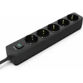Inca IPW-44SY Steckdosenleiste IPW-44SY 5fach, LED Anz. Black 1,5m