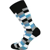 Normani Calcetines 'Square' turquesa / gris / negro / blanco