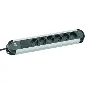 Bachmann , regleta de enchufes PRIMO CLASSIC ALU, de 6 enchufes, sin cable