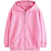 Next Sudadera con cremallera rosa