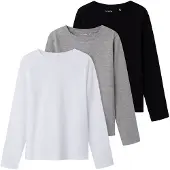 TWO SOON Camiseta gris moteado / negro / blanco