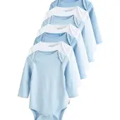 Next Pijama entero/body azul / blanco