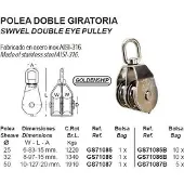 Goldenship Polea Giratoria De Doble Roldana