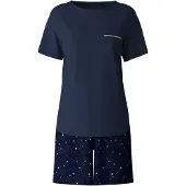 Calida Pijama de pantalón corto navy / blanco