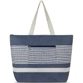 Normani Bolsa de playa 'Baros' navy / blanco