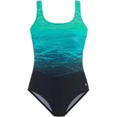 LASCANA Traje de baño petróleo / jade / negro